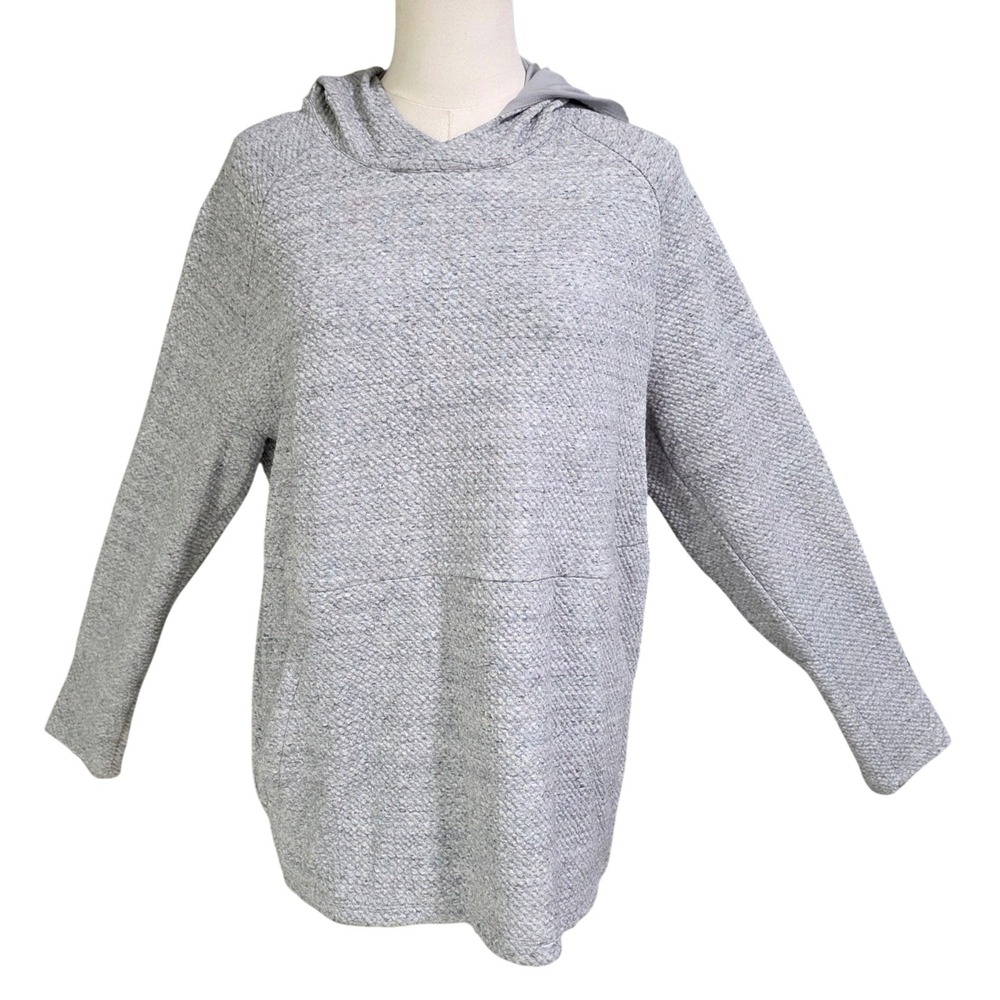 IBKUL Hoodie Women Large Gray Excellent Textured Stain Resistant Pullover